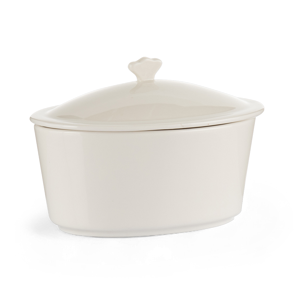 Oval Shaped Bowl with Lid (W15.5cm)