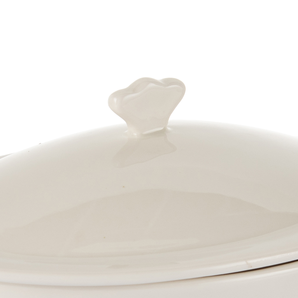 Oval Shaped Bowl with Lid (W15.5cm) - Image 5