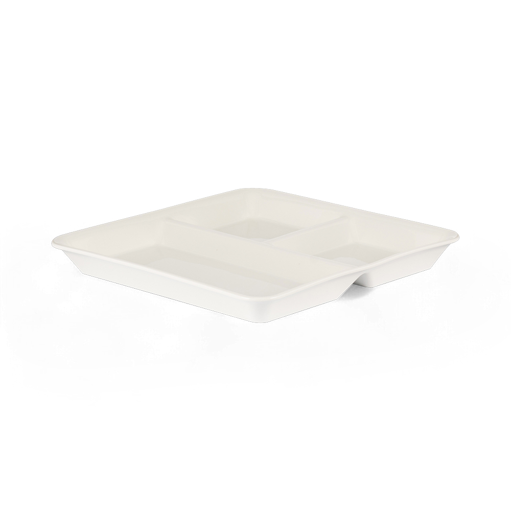 3 Divided Square Serving Platter (W33.5cm)