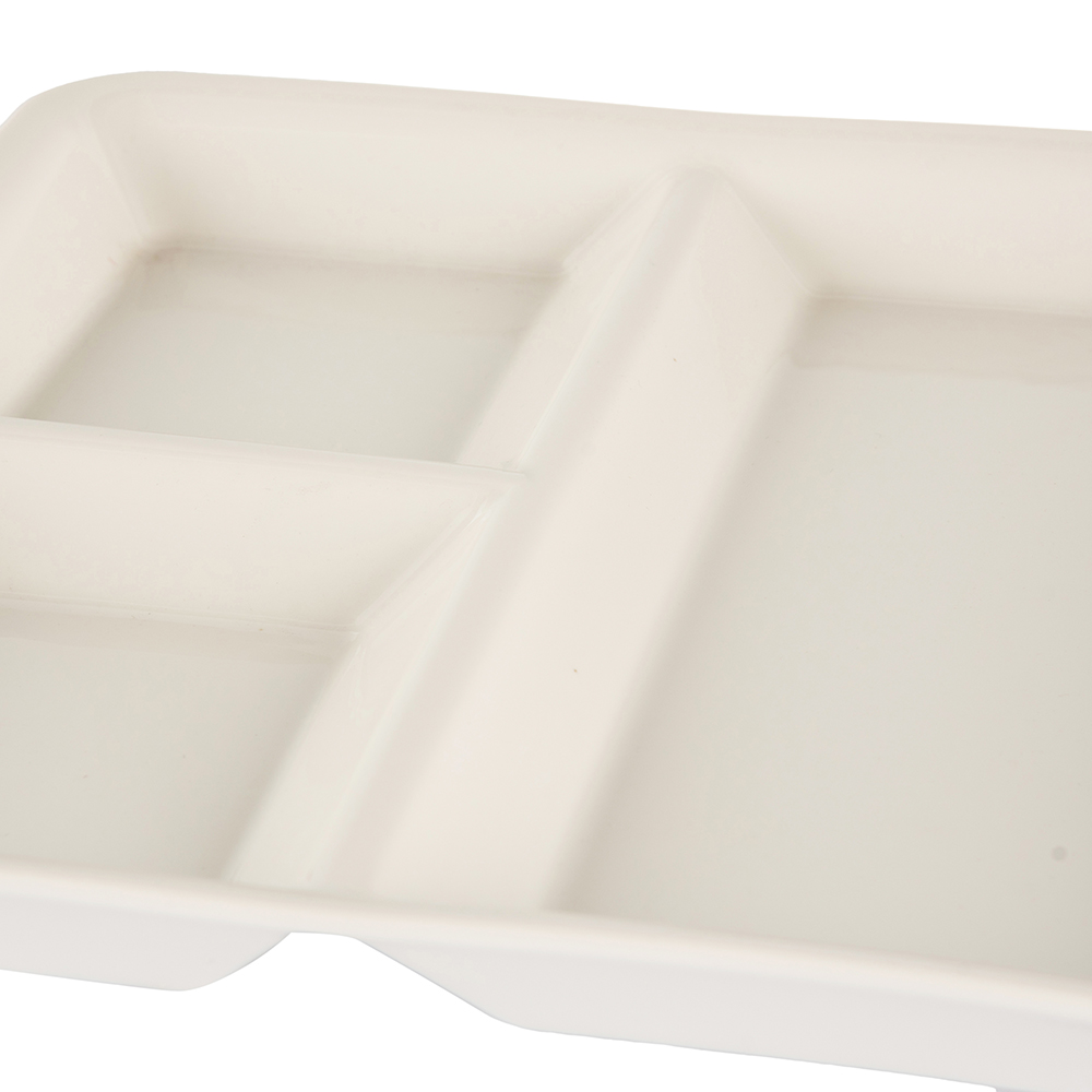 3 Divided Square Serving Platter (W33.5cm) - Image 4