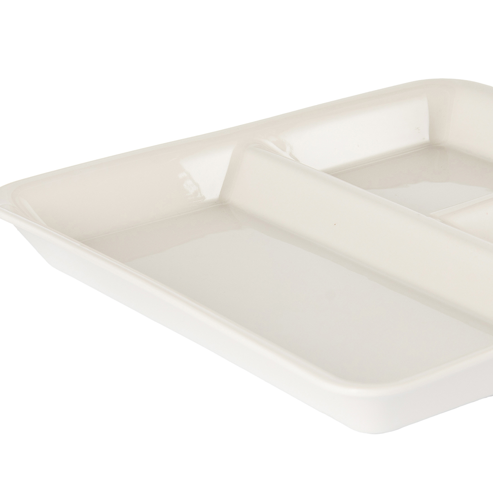 3 Divided Square Serving Platter (W33.5cm) - Image 5