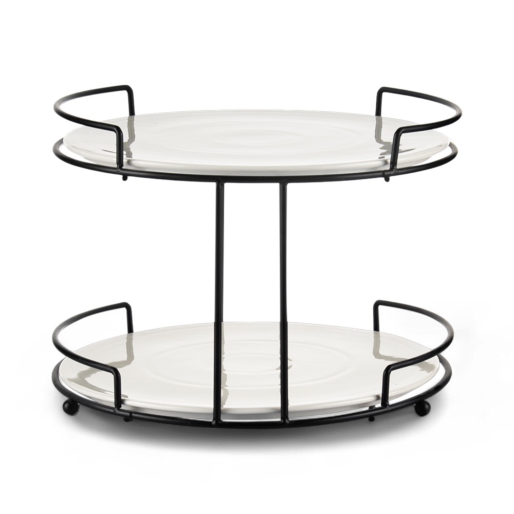 2 Tier Serving Platter with Stand (H20cm) - Image 2