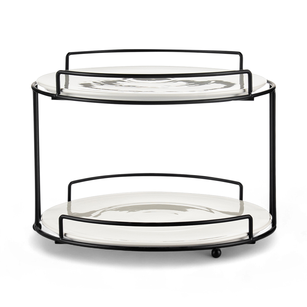 2 Tier Serving Platter with Stand (H20cm) - Image 3