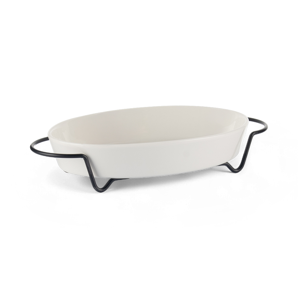 Oval Serving Platter with Stand (W38cm)