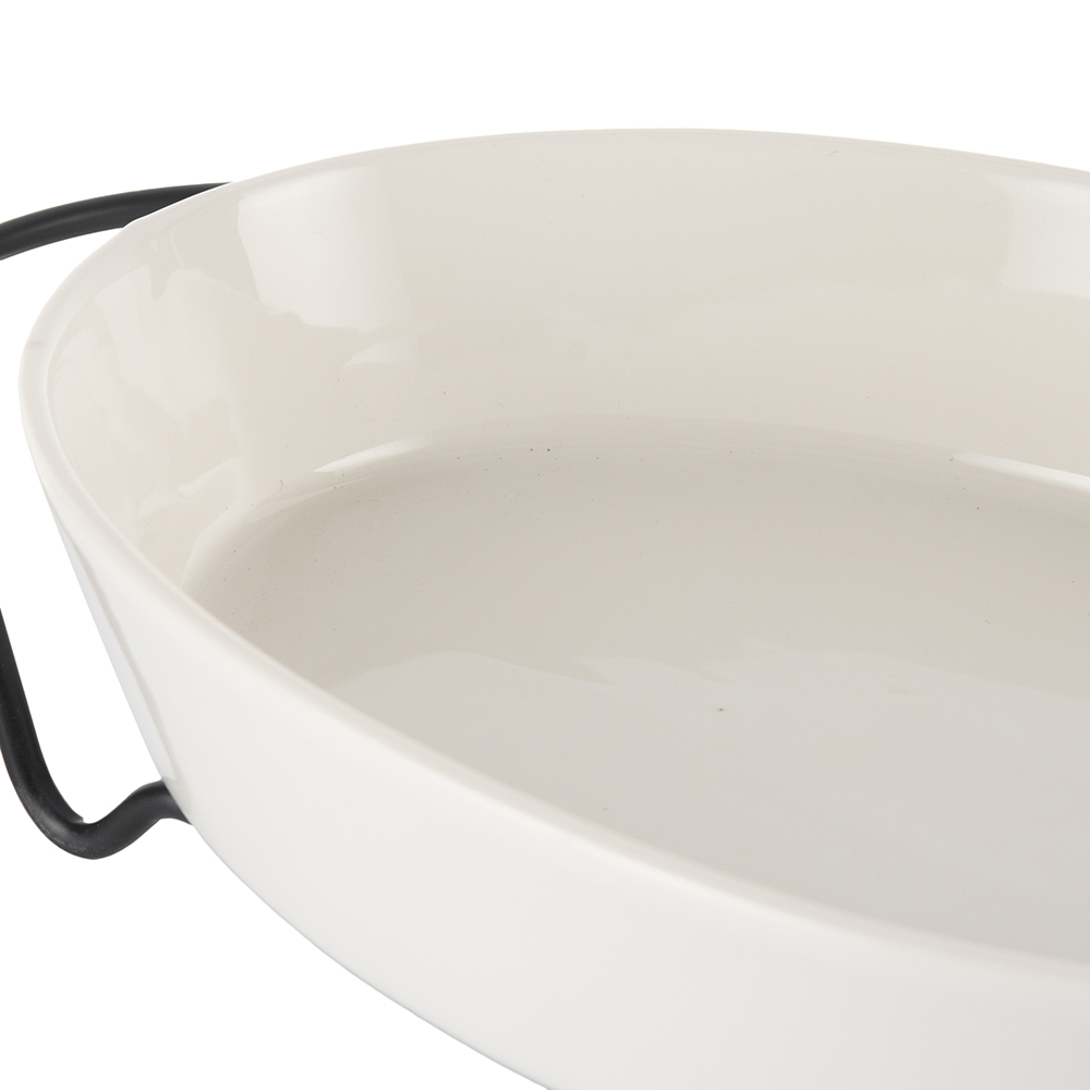 Oval Serving Platter with Stand (W38cm) - Image 6