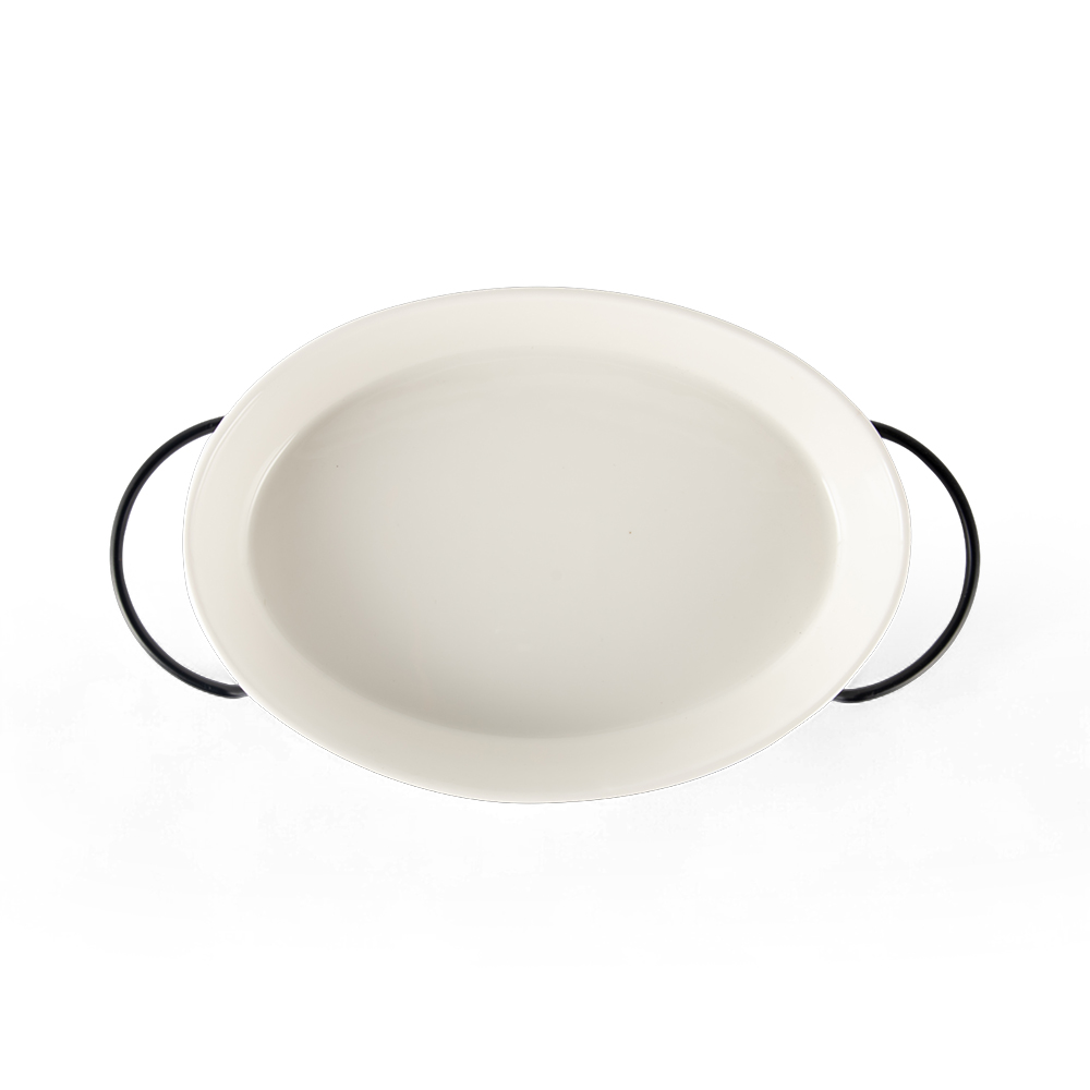 Oval Serving Platter with Stand (W38cm) - Image 3