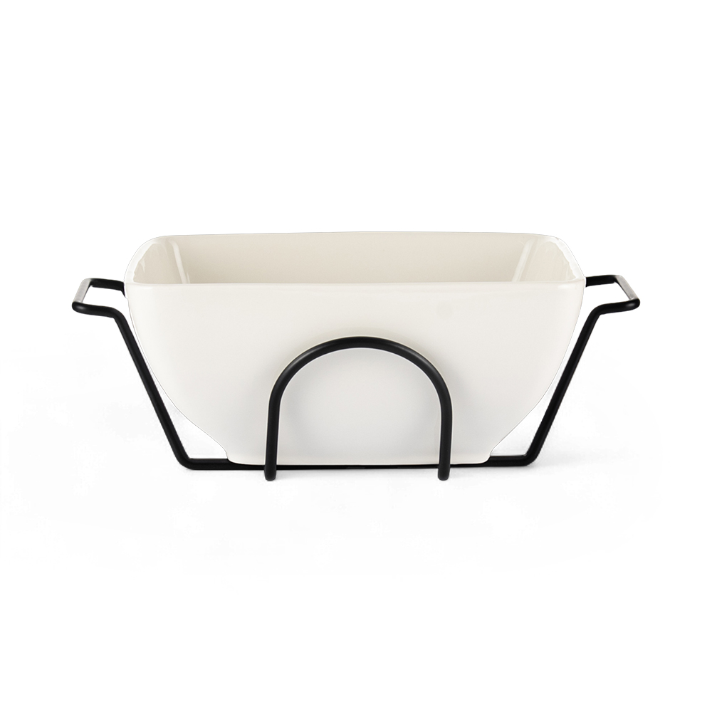 Rectangular Serving Bowl with Stand (W31cm) - Image 2