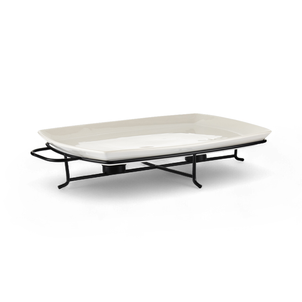 Rectangular Serving Platter with Stand (W46cm)