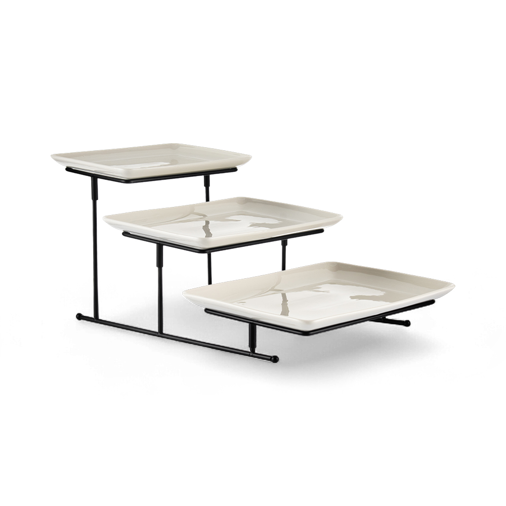 3 Tier Serving Platter with Stand (W47.3)