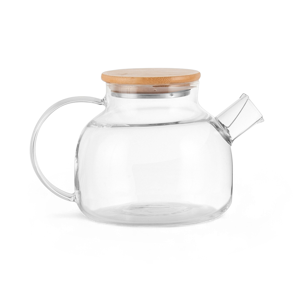 Glass Teapot with Bamboo Lid (1.0L) - Image 2