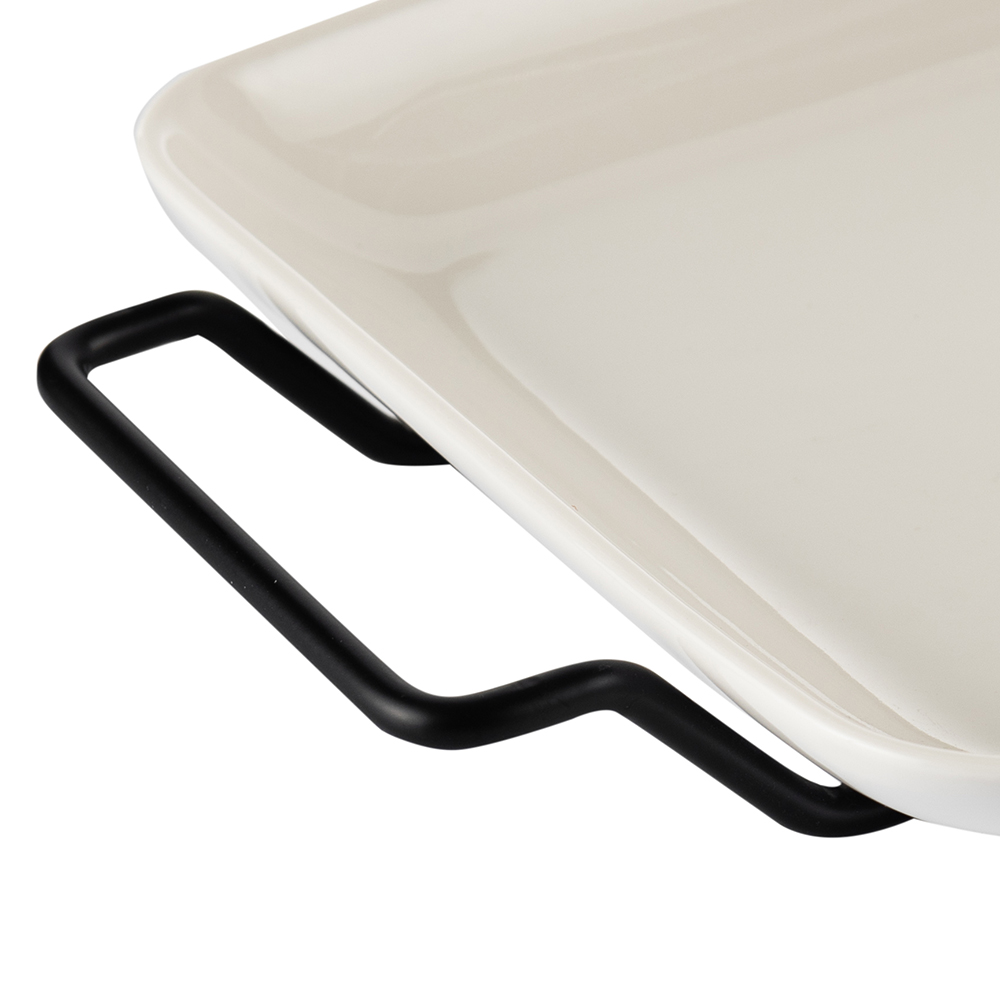 Rectangular Serving Platter with Stand (W40.5cm) - Image 7