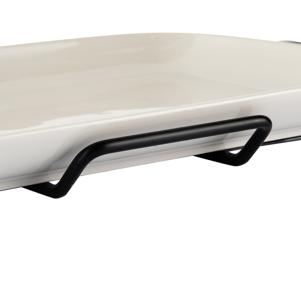 Rectangular Serving Platter with Stand (W40.5cm) - Image 8