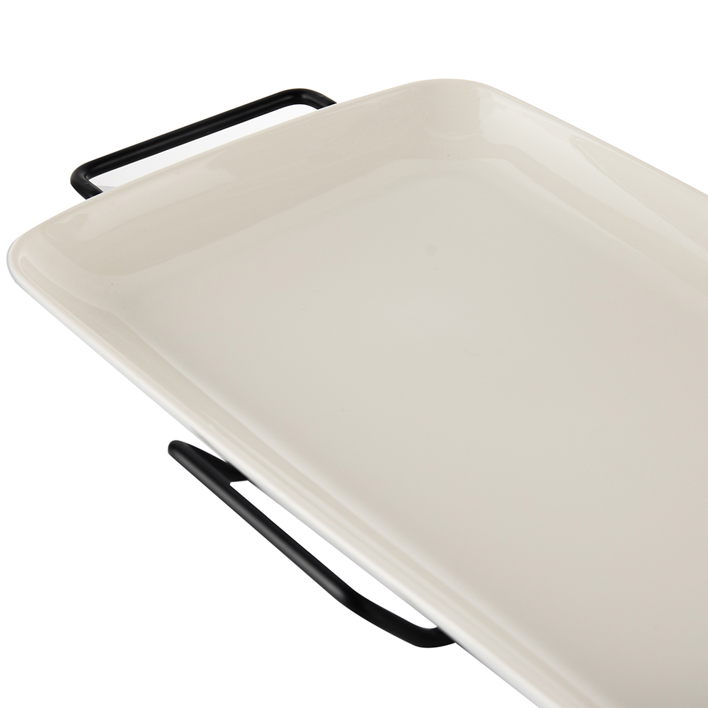 Rectangular Serving Platter with Stand (W40.5cm) - Image 9