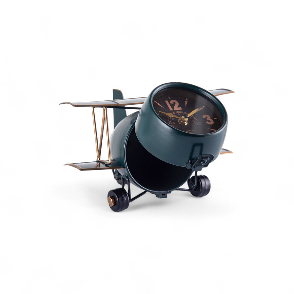 Aeroplane Table Clock (H15cm) - Image 3
