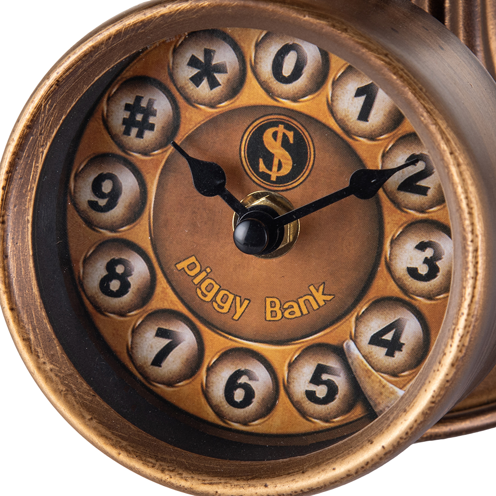 Telephone Table Clock with Coin Bank (H30.5cm) - Image 12