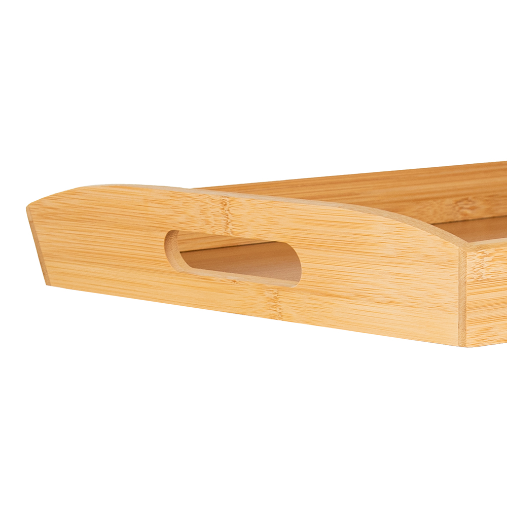 Bamboo Tray with Handle (W43.7cm) - Image 5