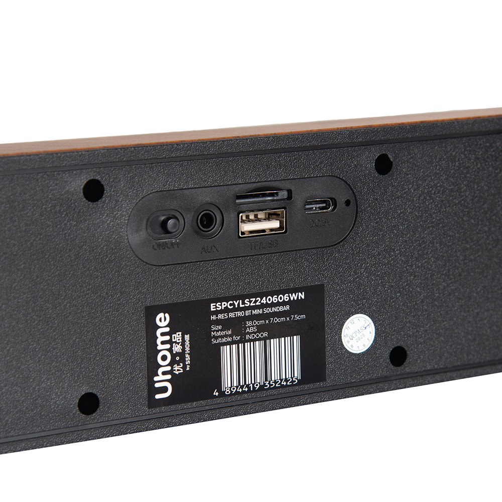 Uhome Hi-Res Retro Bluetooth Mini Soundbar - Image 12