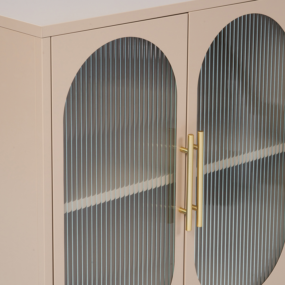 Ricca 4 Glass Doors Cabinet - Image 9
