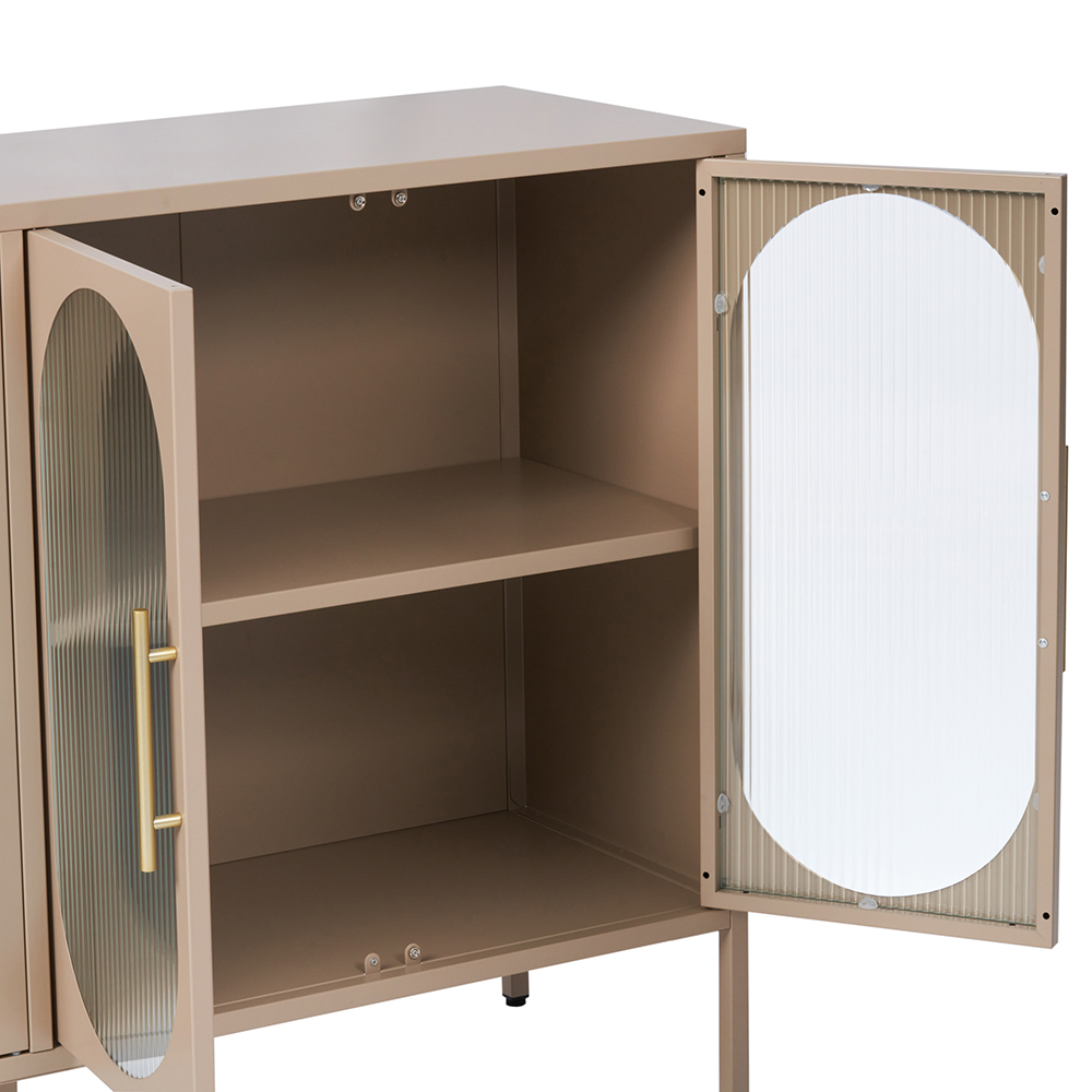 Ricca 4 Glass Doors Cabinet - Image 11