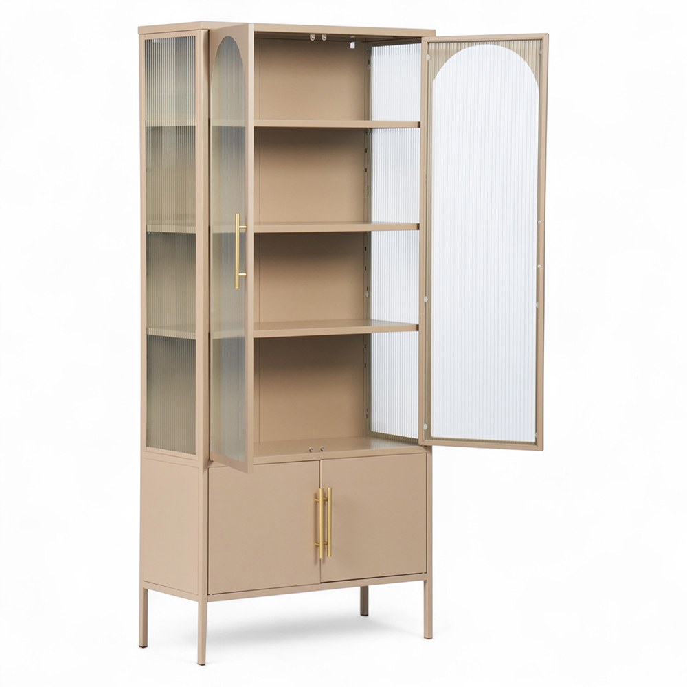 Ricca 2 Glass Doors Display Cabinet - Image 2