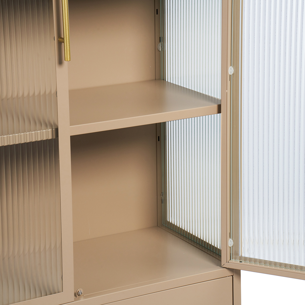 Ricca 2 Glass Doors Display Cabinet - Image 8