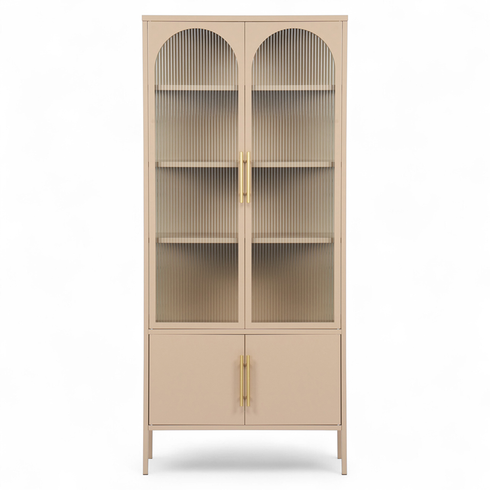 Ricca 2 Glass Doors Display Cabinet - Image 3