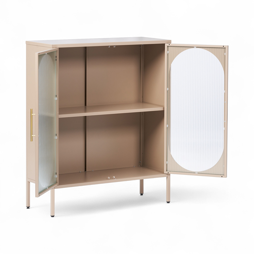 Ricca 2 Glass Doors Cabinet - Image 2