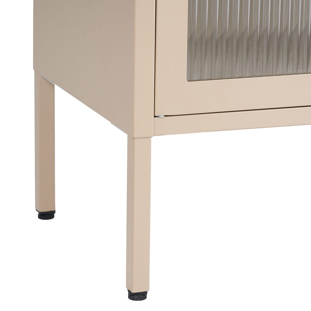 Ricca 2 Glass Doors with 4 Drawers Cabinet - Image 13