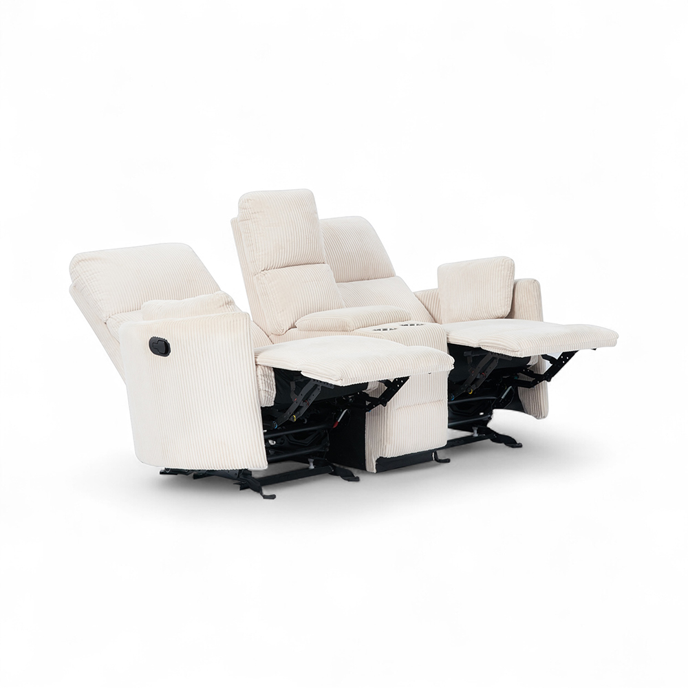 Alessia 2 Seater Rocker Recliner Sofa with Console - Image 5