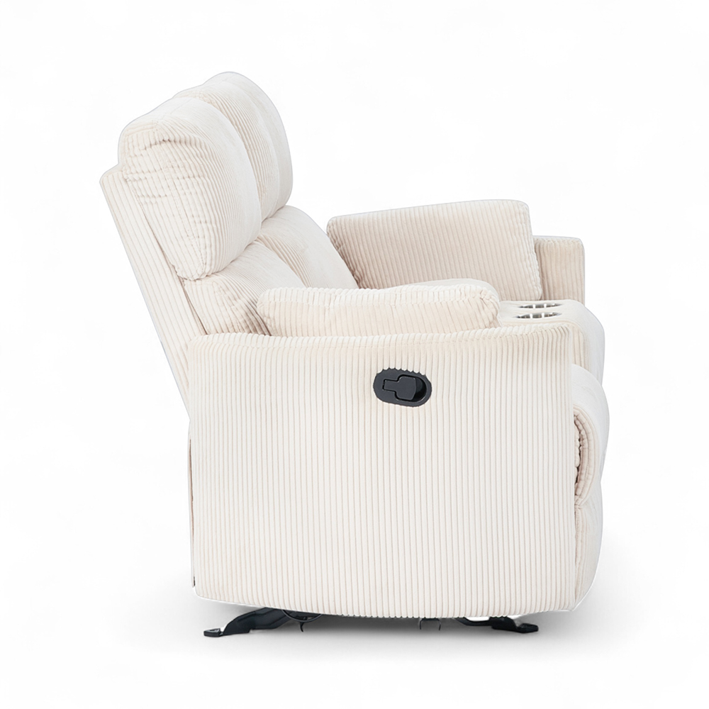 Alessia 2 Seater Rocker Recliner Sofa with Console - Image 8