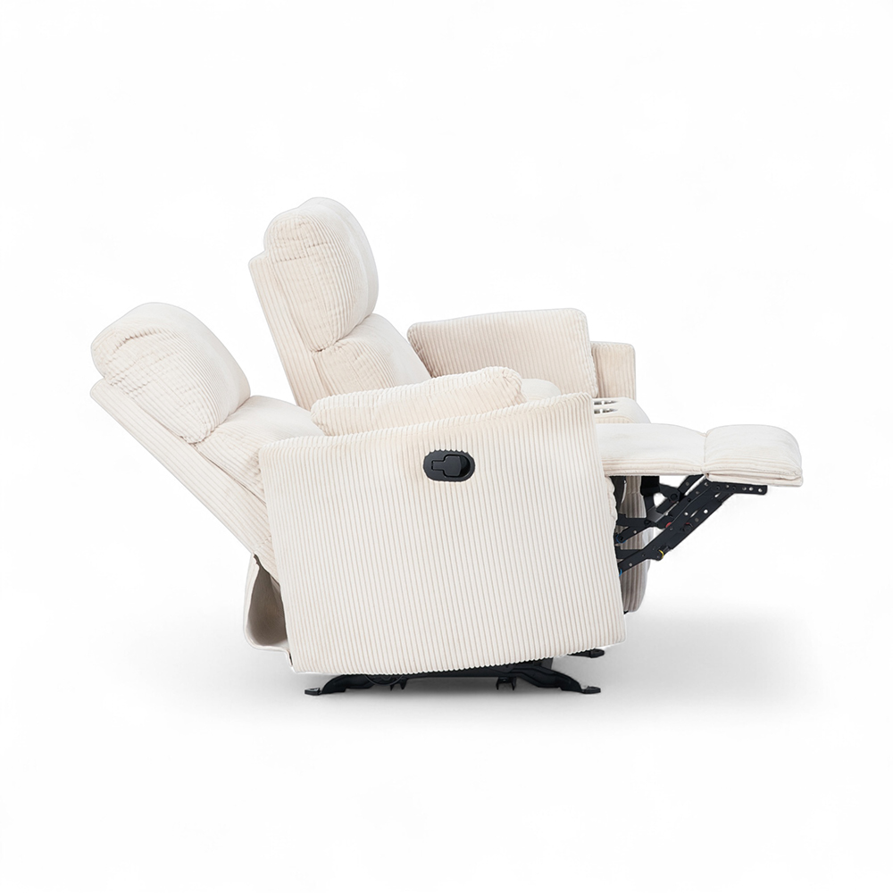 Alessia 2 Seater Rocker Recliner Sofa with Console - Image 12