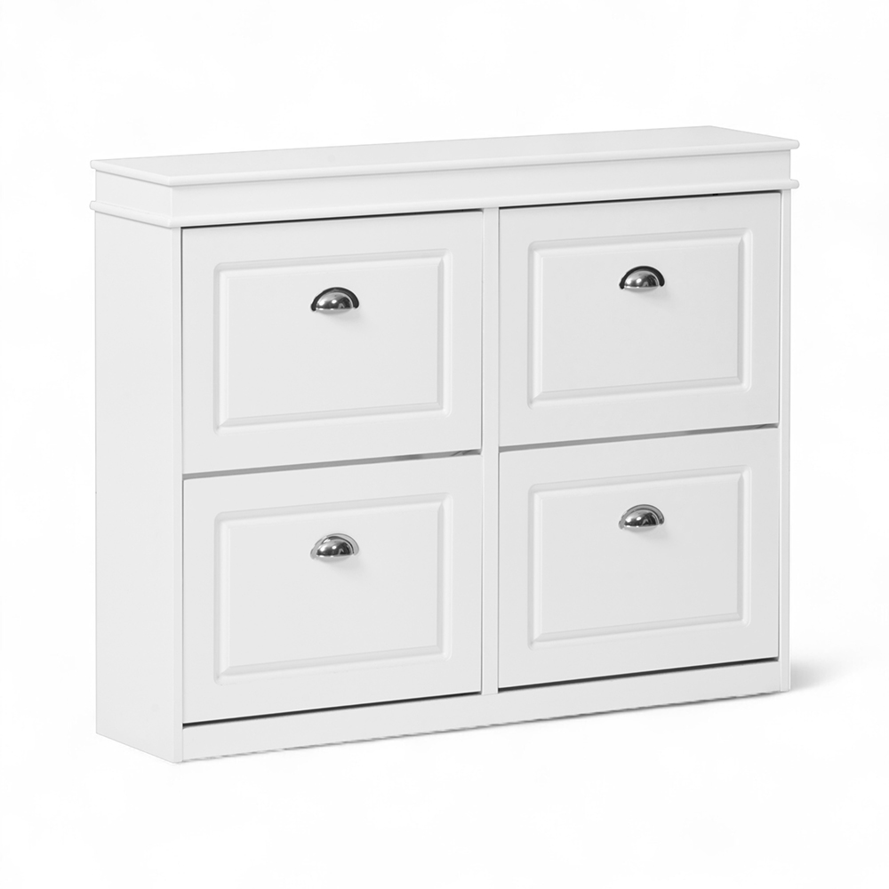 Margarett Shoe Cabinet with 4 Flip Drawers