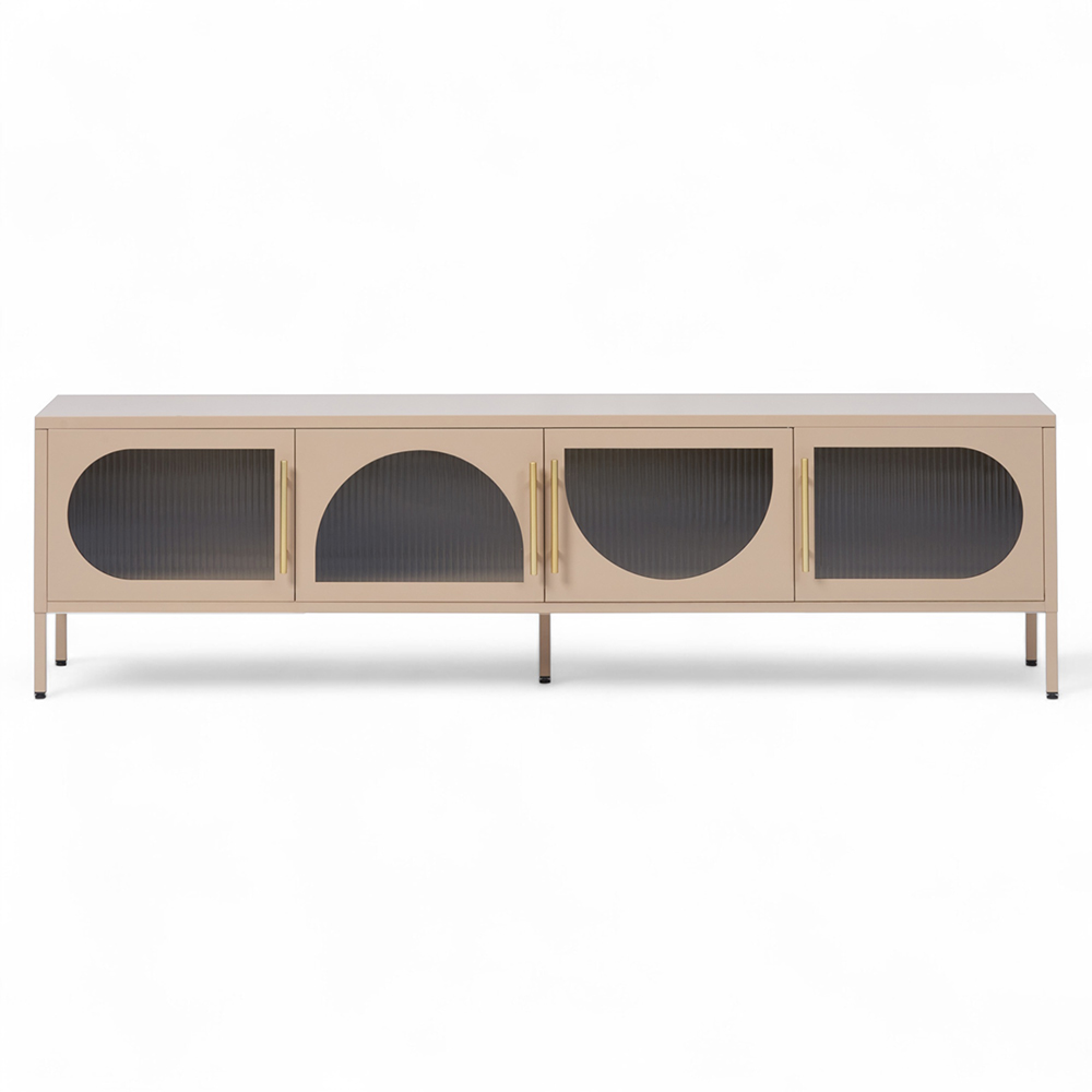 Ricca 4 Glass Doors TV Cabinet - Image 3
