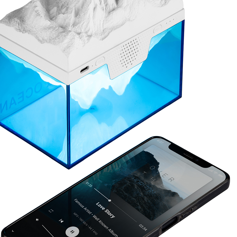 Glacier Night Light with Bluetooth Speaker (H14.5cm) - Image 16