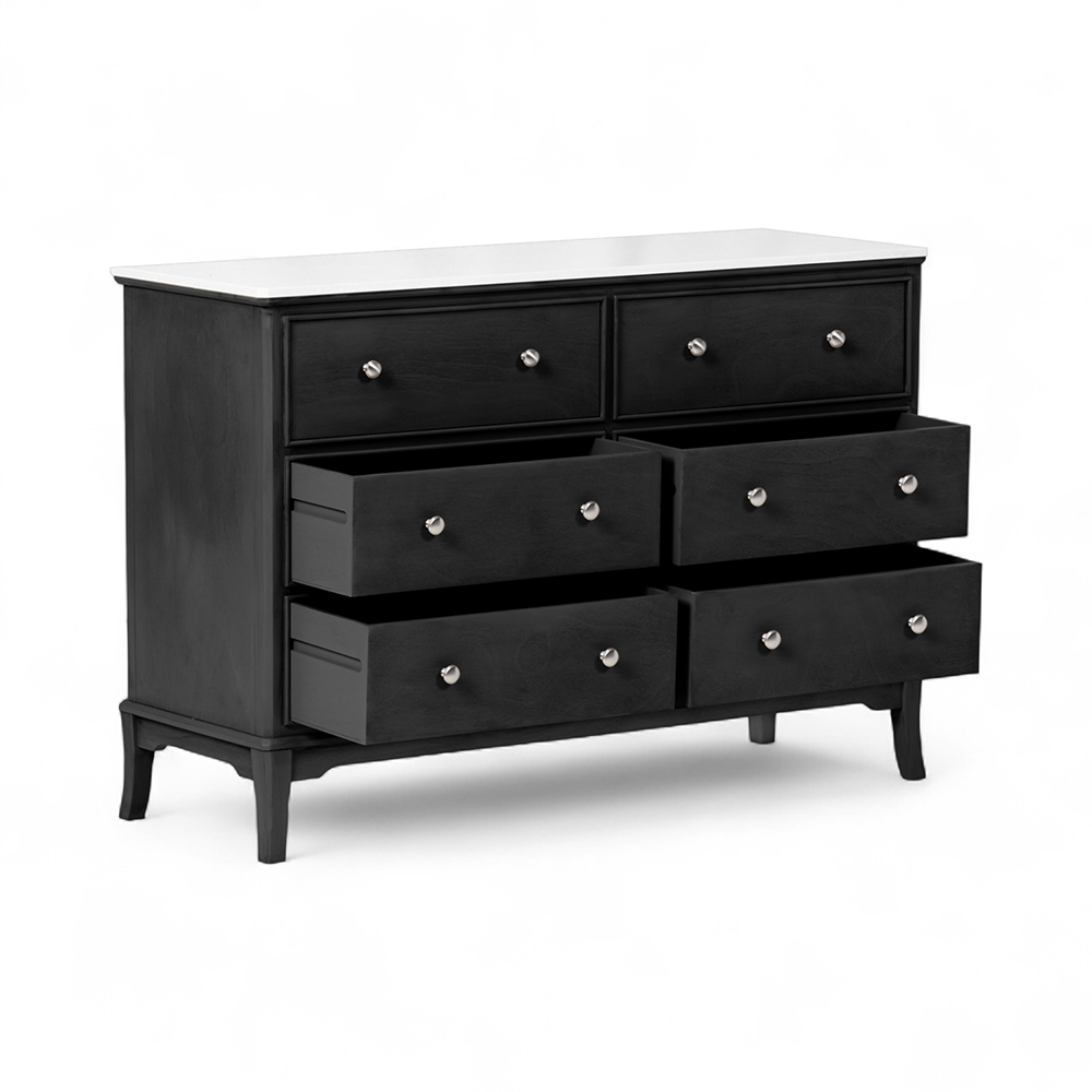 Ruby Marble Top Chest (6 Drawers) - Image 11