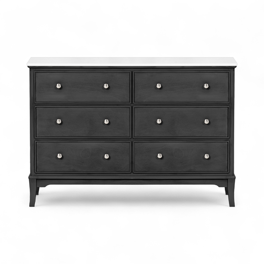 Ruby Marble Top Chest (6 Drawers) - Image 12