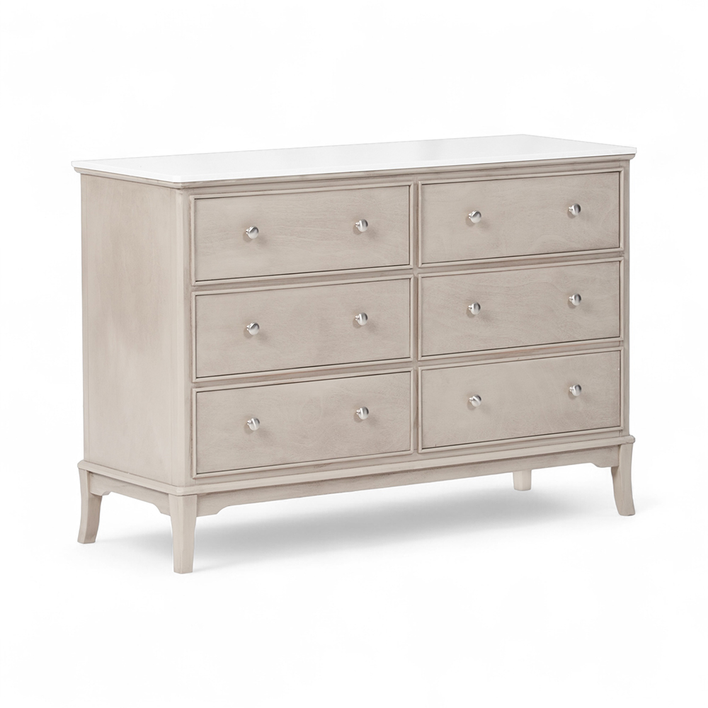Ruby Marble Top Chest (6 Drawers)