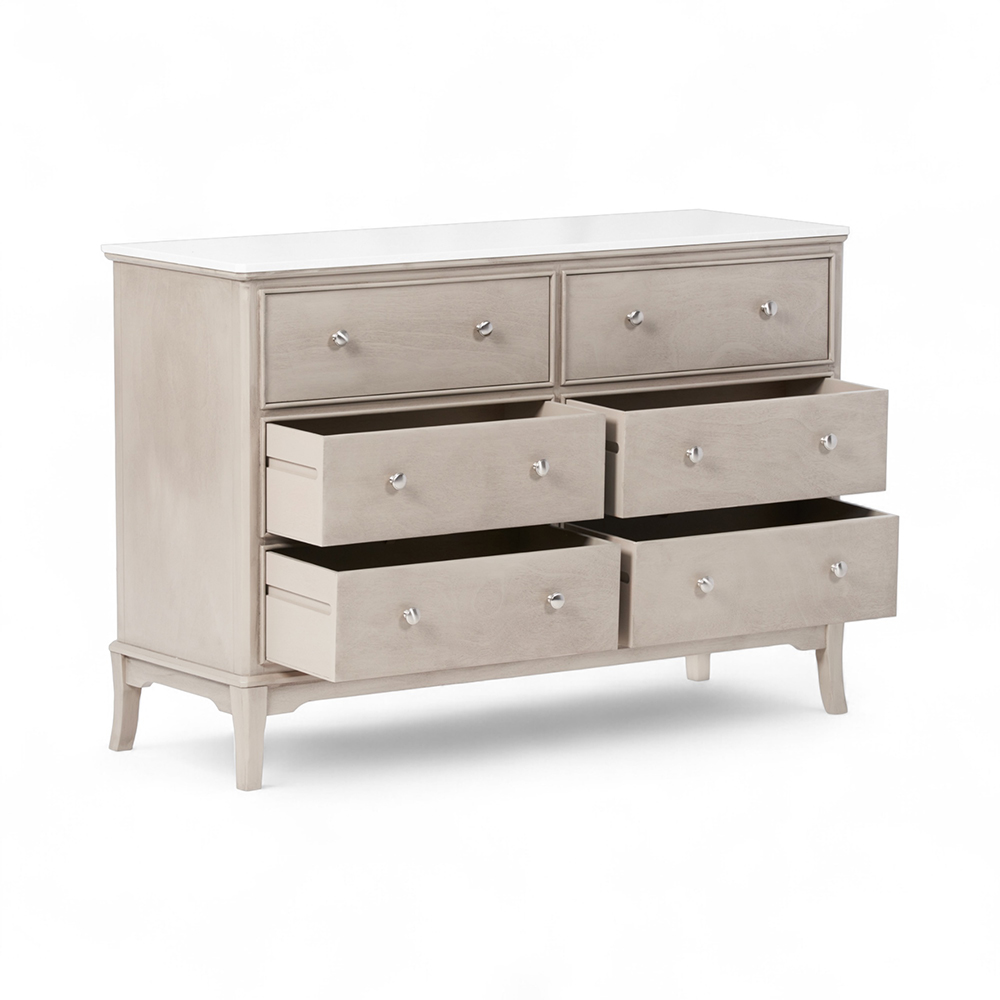Ruby Marble Top Chest (6 Drawers) - Image 2