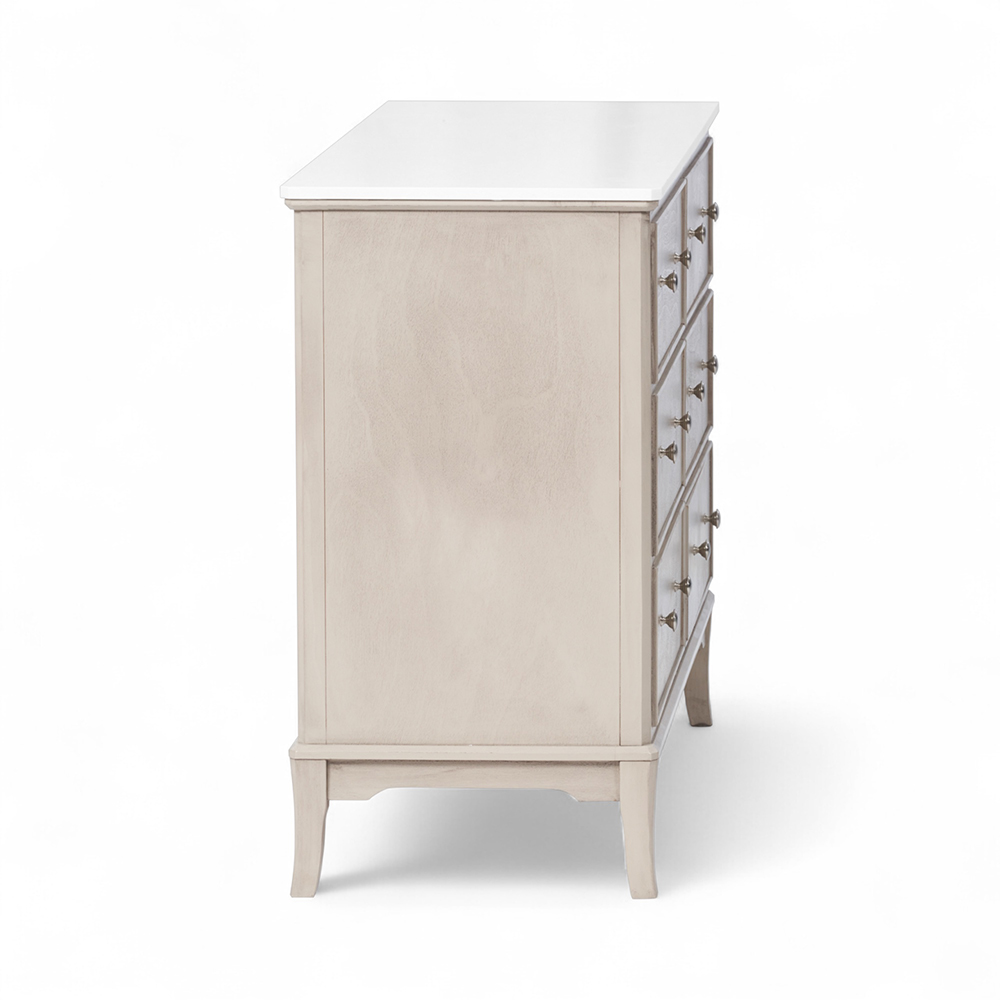 Ruby Marble Top Chest (6 Drawers) - Image 4