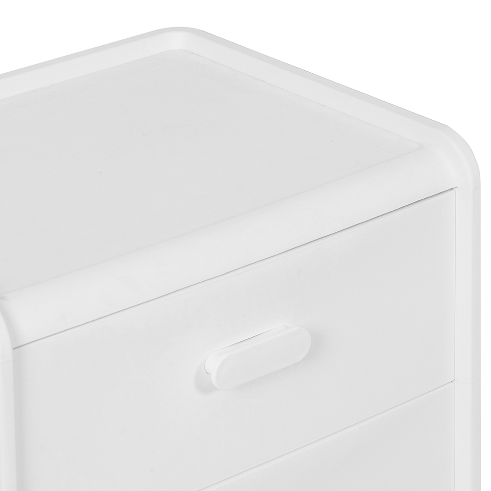 Diaz Bedside Table with Wheels (3 Drawers) - Image 5