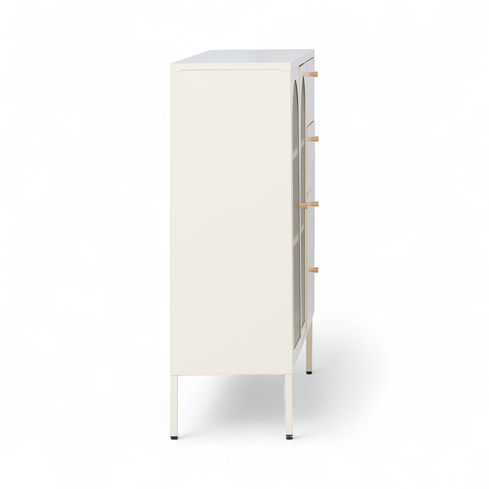 Rivian Cabinet (2 Glass Doors with 4 Drawers) - Image 7