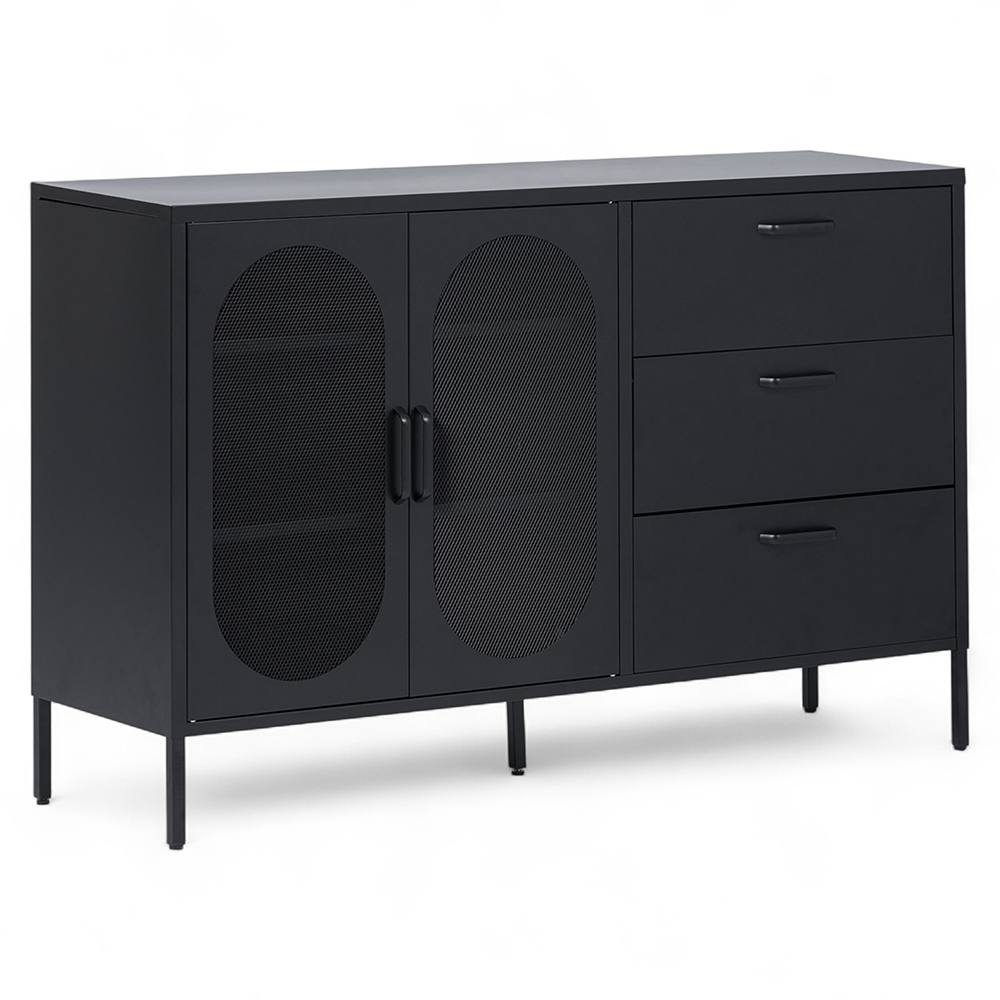 Rivian Cabinet (2 Mesh Doors with 3 Drawers) - Image 8