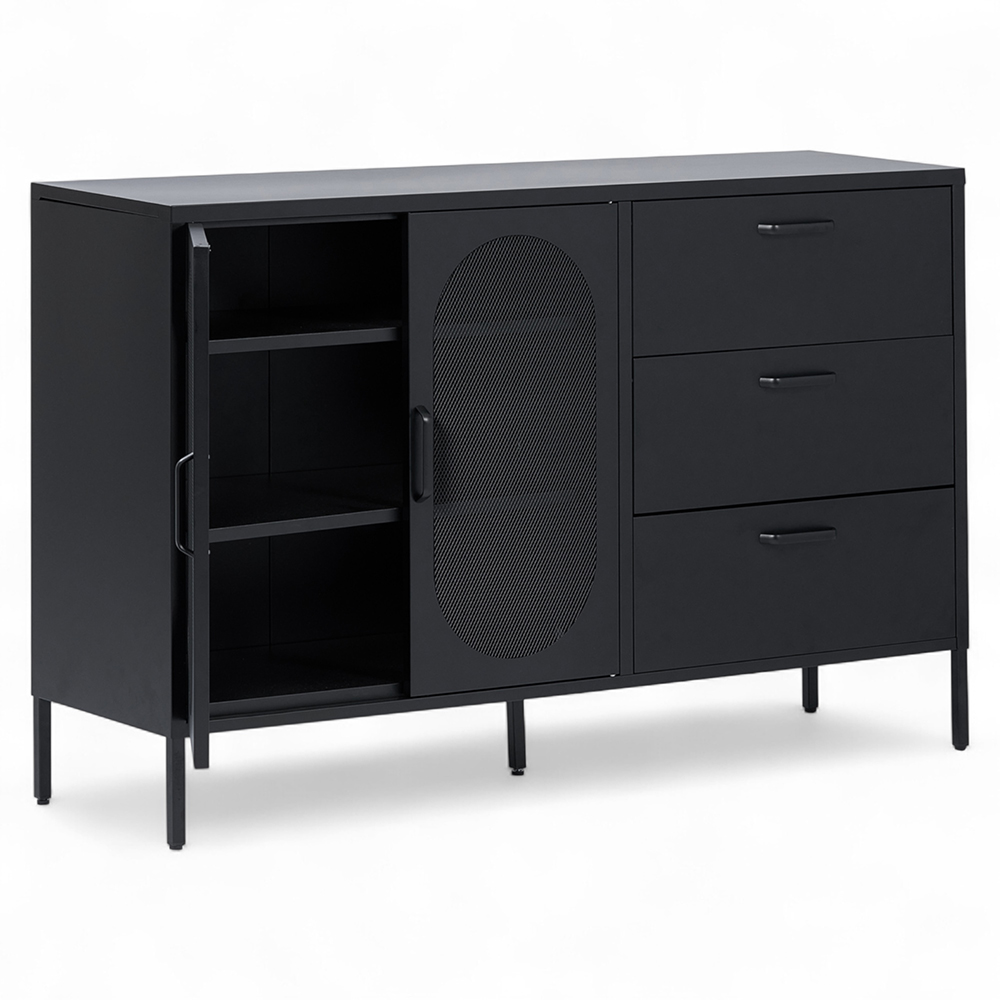 Rivian Cabinet (2 Mesh Doors with 3 Drawers) - Image 9