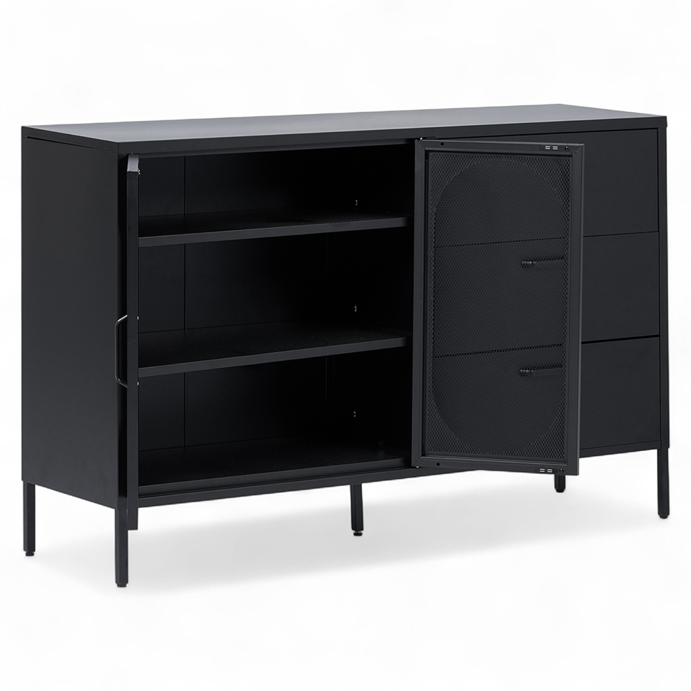 Rivian Cabinet (2 Mesh Doors with 3 Drawers) - Image 10