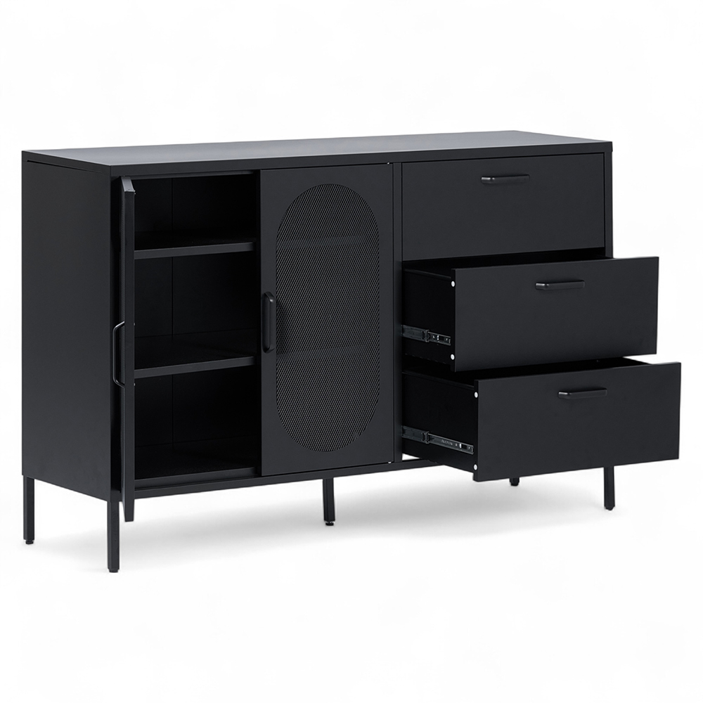 Rivian Cabinet (2 Mesh Doors with 3 Drawers) - Image 11