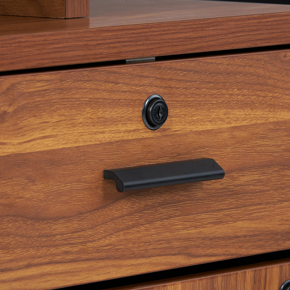 Mosley Office Desk with Drawer Cabinet (W120cm) - Image 9