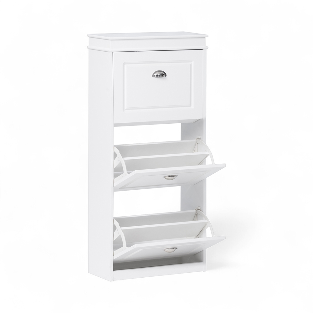 Margarett Shoe Cabinet (3 Flip Drawers) - Image 2