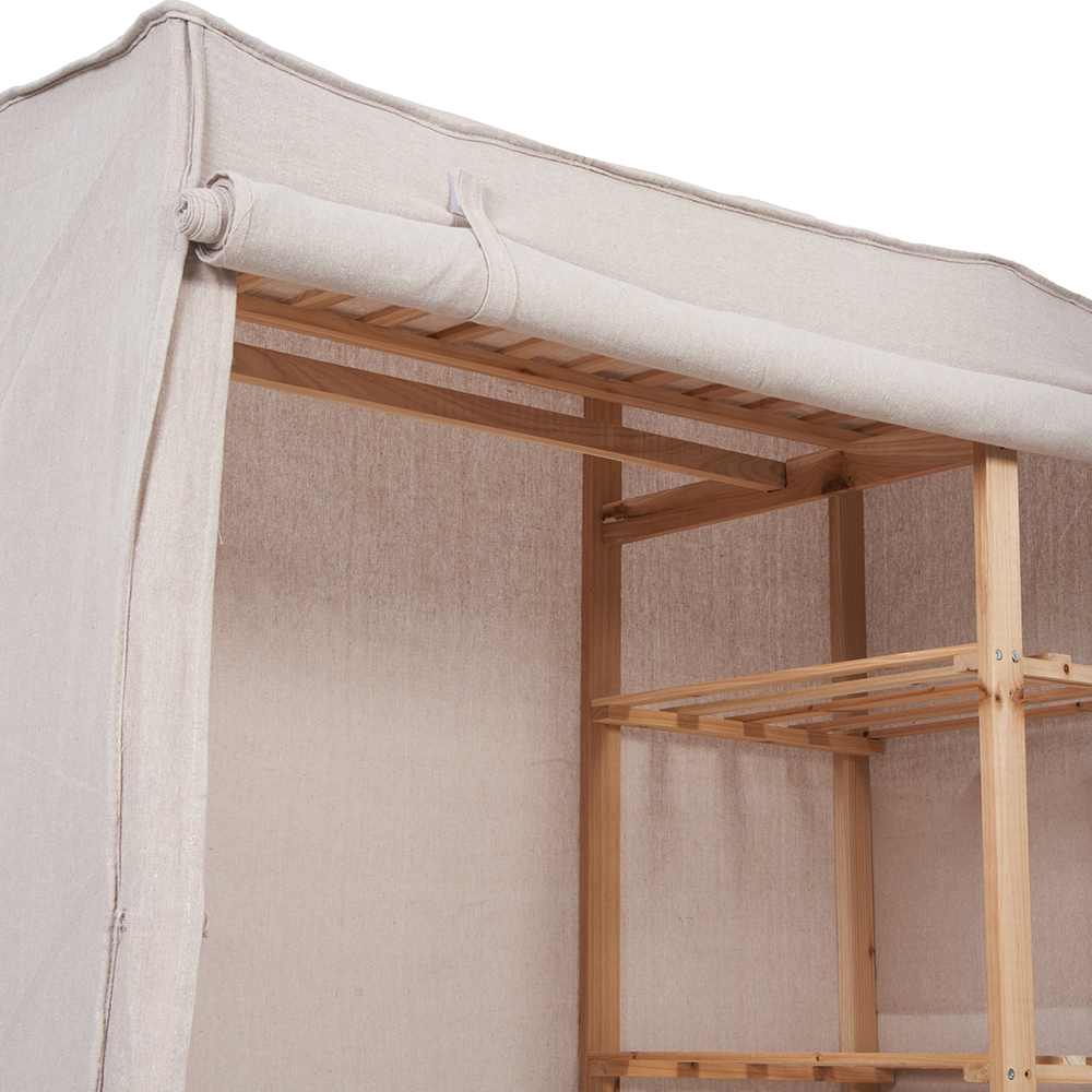 Jim Portable Fabric Covered Wardrobe - Image 6
