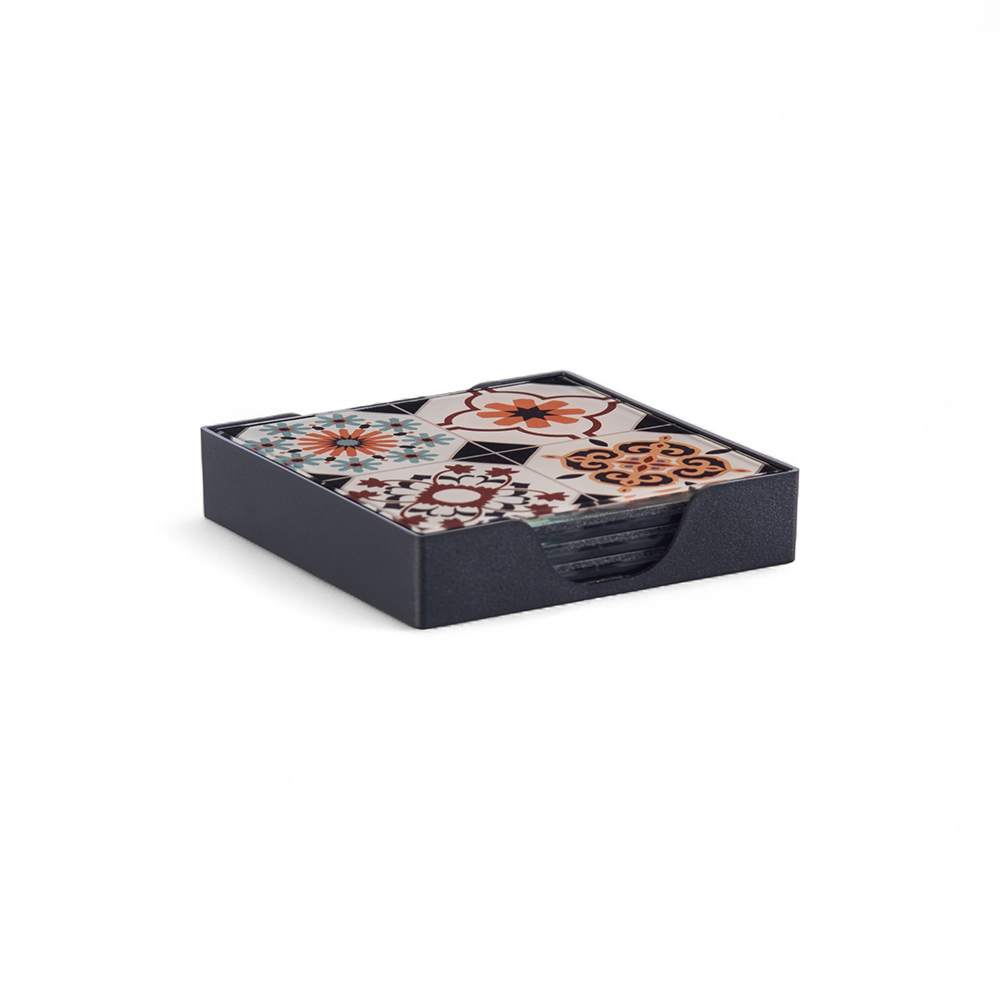 Glass Coaster with Felt Bottom (Set of 4) - Image 2