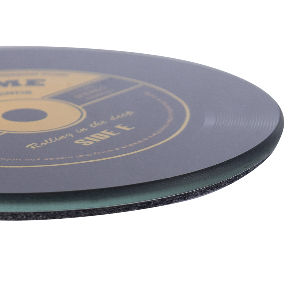 Glass Coaster with Felt Bottom (Set of 4) - Image 8